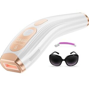 White and Gold IPL Hair Removal Device